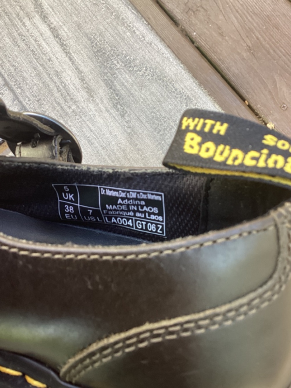 Doc Martens Addina Mary Jane Platform 7 Dark Brown Taupe Round Buckle Dr. - Picture 7 of 7